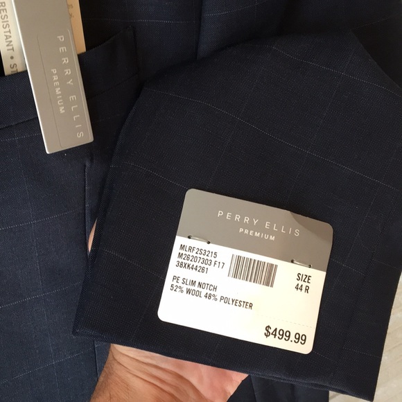 FINAL 80% Off!! PERRY ELLIS Premium Suit - 40 Long - Picture 6 of 6